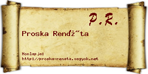 Proska Renáta névjegykártya